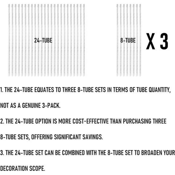 864 LED 12" 24 Tubes Waterproof Christmas Lights Snow Falling Rain Icicle - Picture 4 of 7